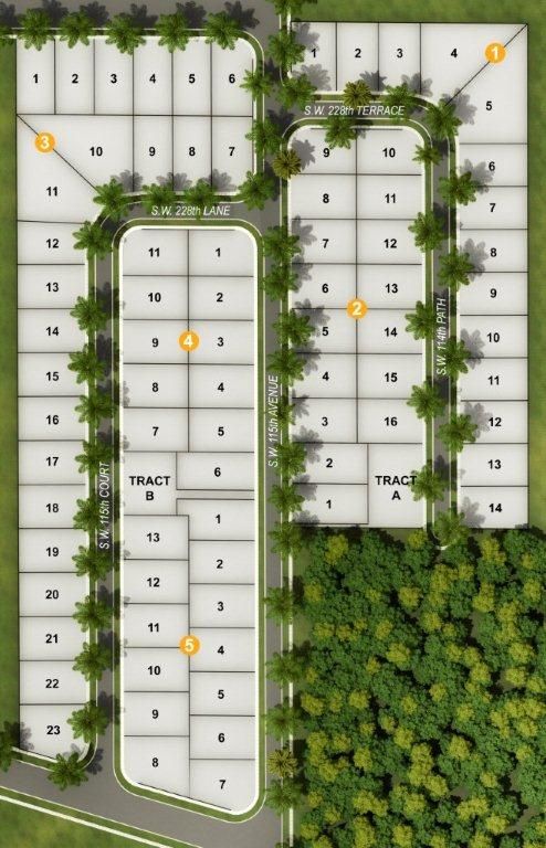 Plano interactivo de fraccionamiento con lotes